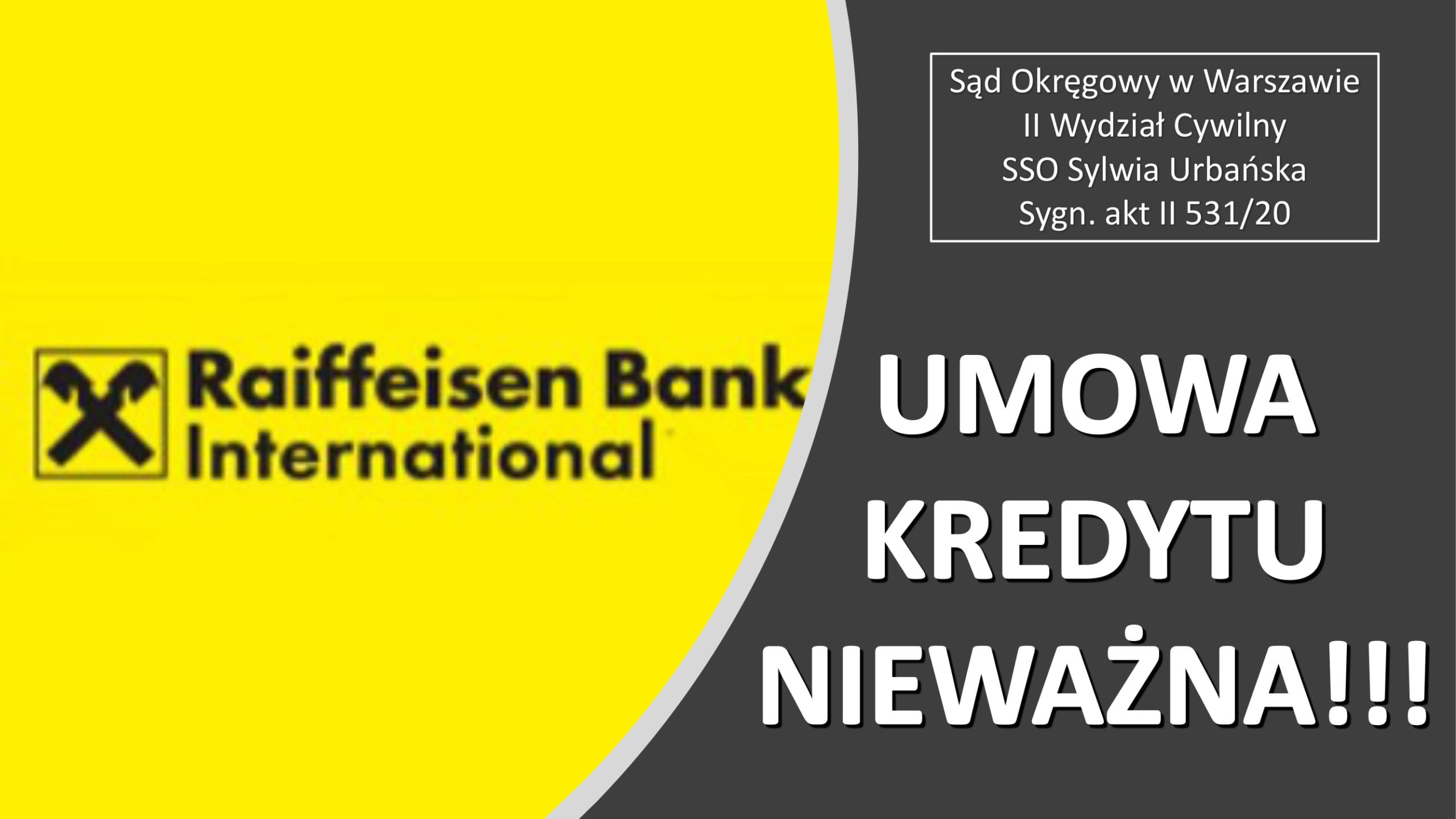 umowa kredytu nieważna Raiffeisen Bank International AG