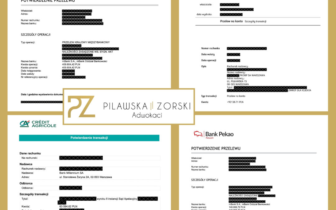 ROZLICZENIA BANKÓW Z NASZYMI KLIENTAMI