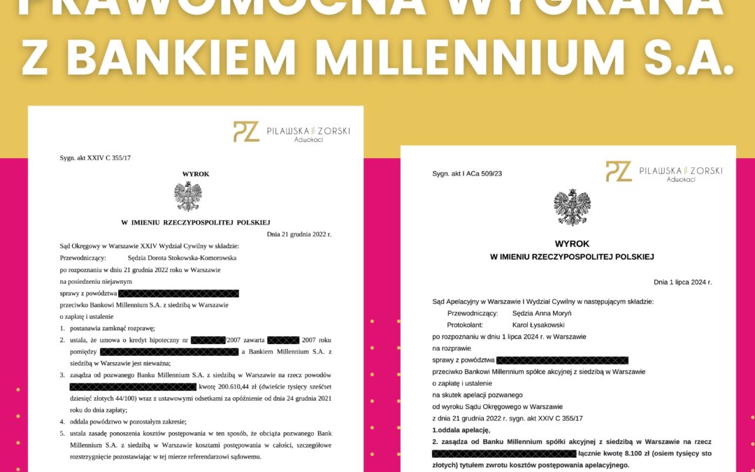 KREDYT FRANKOWY BANKU MILLENNIUM S.A. PRAWOMOCNIE NIEWAŻNY❗️❗️❗️
