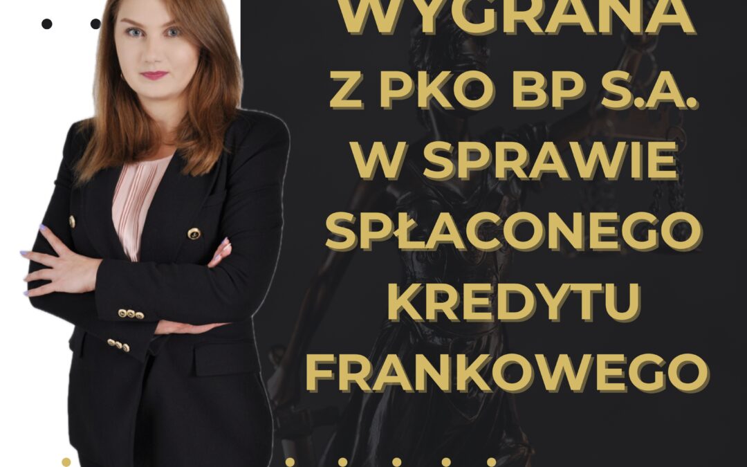 FRANKOWICZE WYGRYWAJĄ W TORUNIU Z PKO BP S.A.