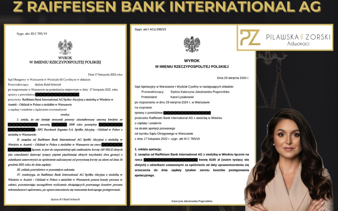 KREDYT FRANKOWY RAIFFEISEN BANK INTERNATIONAL AG NIEWAŻNY
