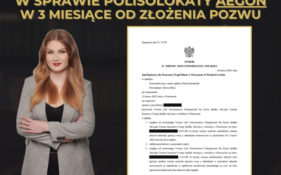 POLISOLOKATA – EKSPRESOWA WYGRANA W SPRAWIE AEGON!