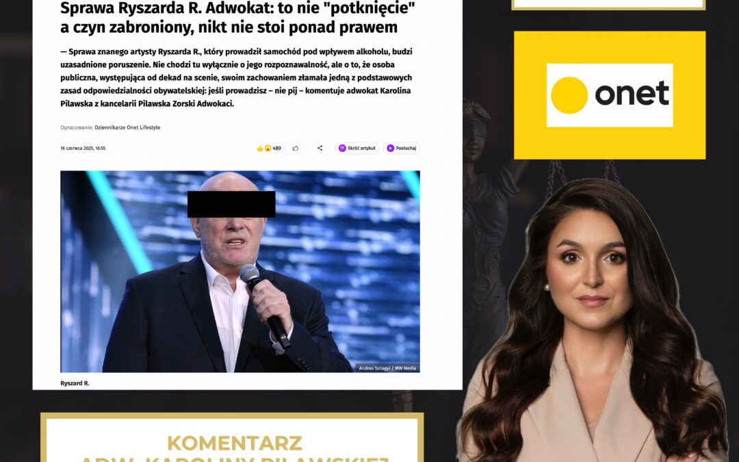 Jazda po alkoholu – adwokat Karolina Pilawska dla serwisu Onet.pl