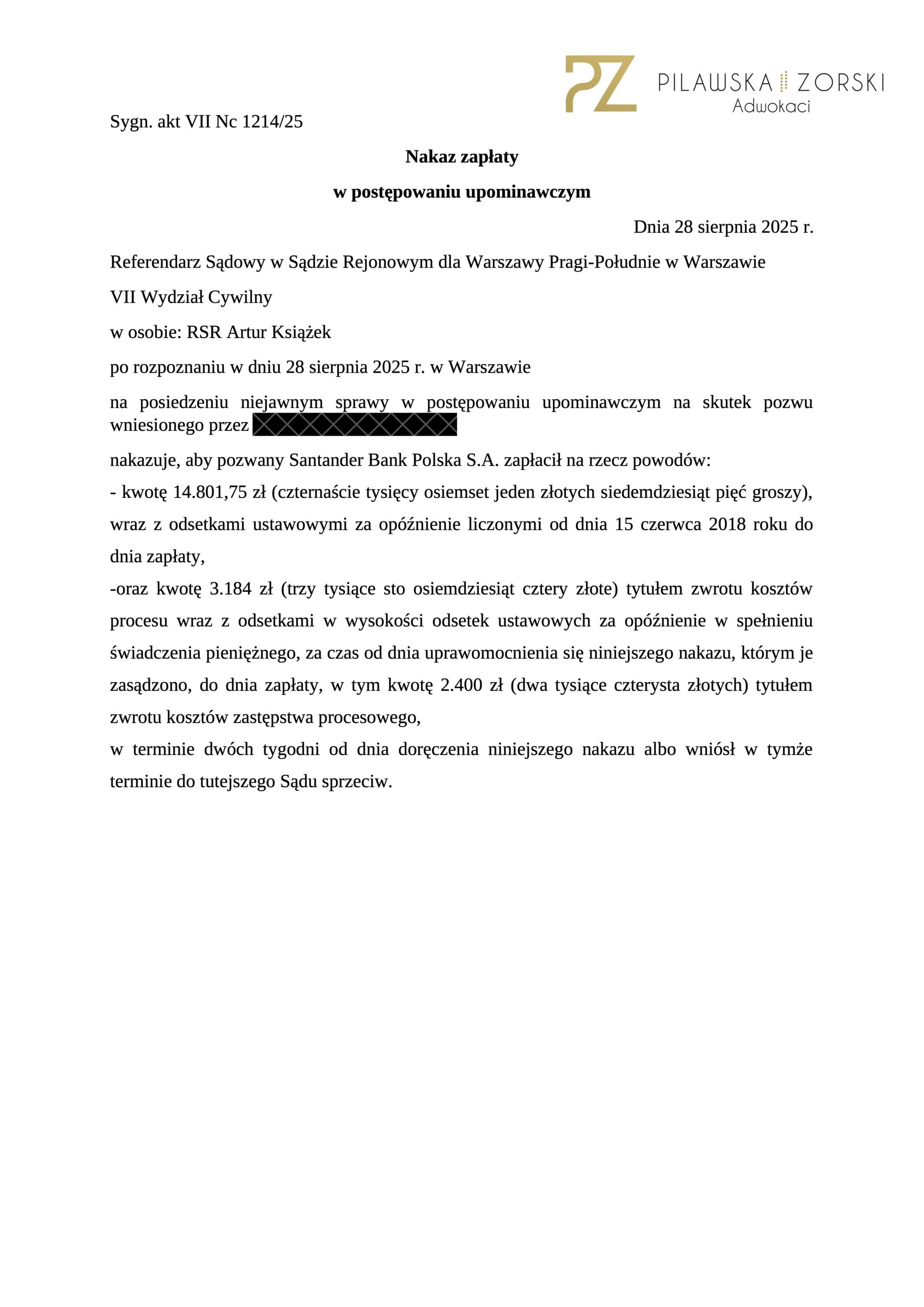 sankcja kredytu darmowego